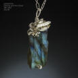 Labradorite and Fine Silver Pendant