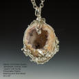 Geode, Sterling and Fine Silver Pendant