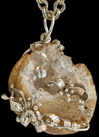 Geode and Sterling Pendant